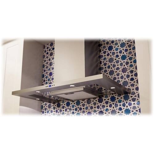 Zephyr - Essentials Europa Modena 30" Convertible Range Hood - Stainless steel and glass - Angle_Standard