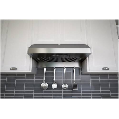 Zephyr - Essentials Power Gust Pro-Style 30" Convertible Range Hood - Stainless steel - Front_Standard