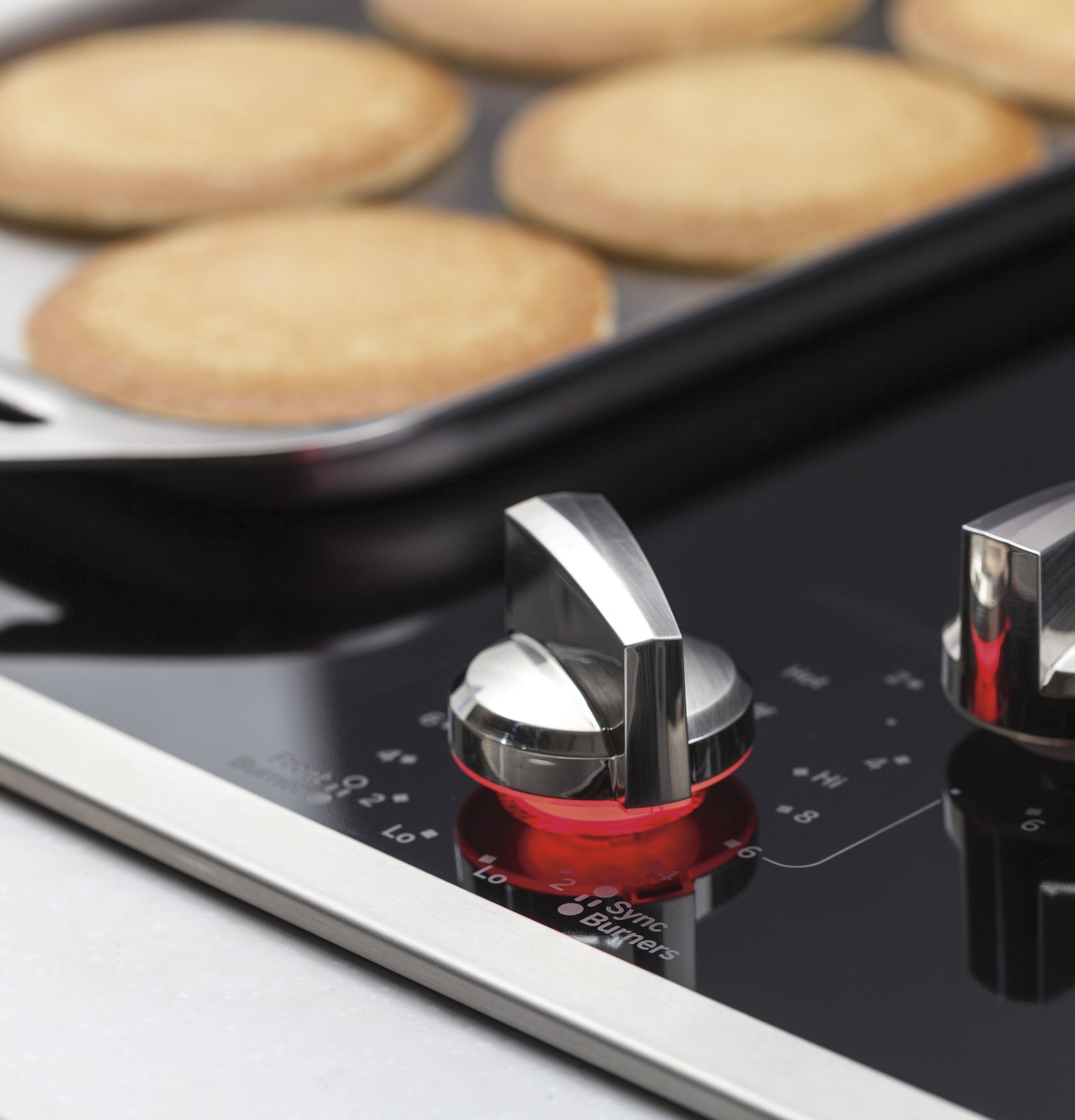 GE - Profile Series 36" Built-In Electric Cooktop - Stainless Steel-on-Black - Alt_View_Standard_14