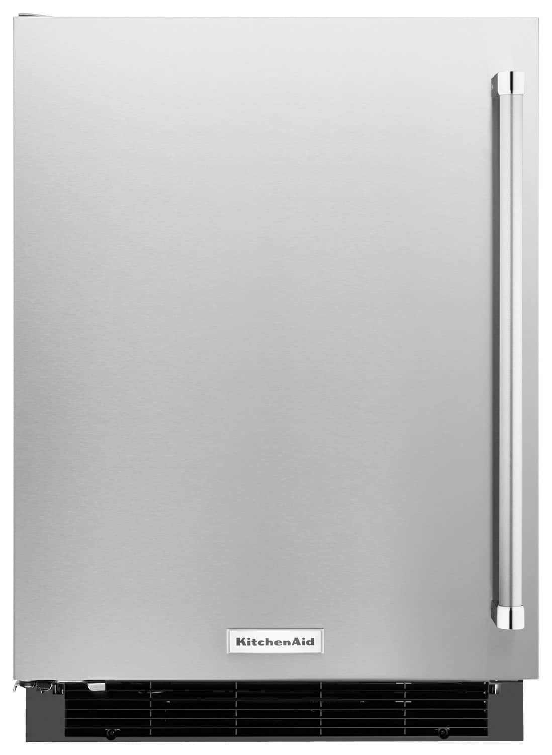 KitchenAid - 4.9 Cu. Ft. mini fridge - Stainless steel - Front_Standard