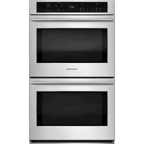 Monogram - 29.8" Built-In Double Electric Convection Wall Oven - Stainless steel - Front_Standard