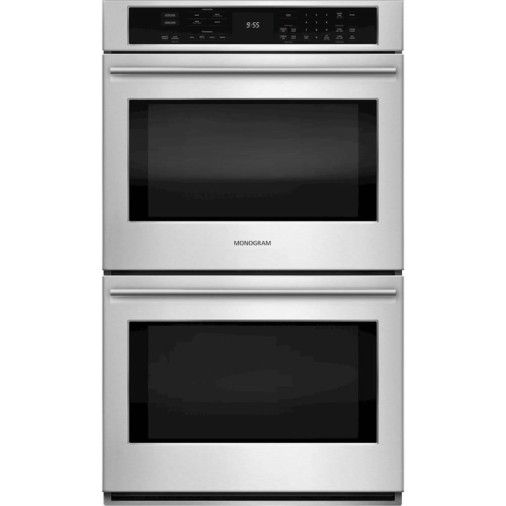 Monogram - 29.8" Built-In Double Electric Convection Wall Oven - Stainless steel - Front_Zoom