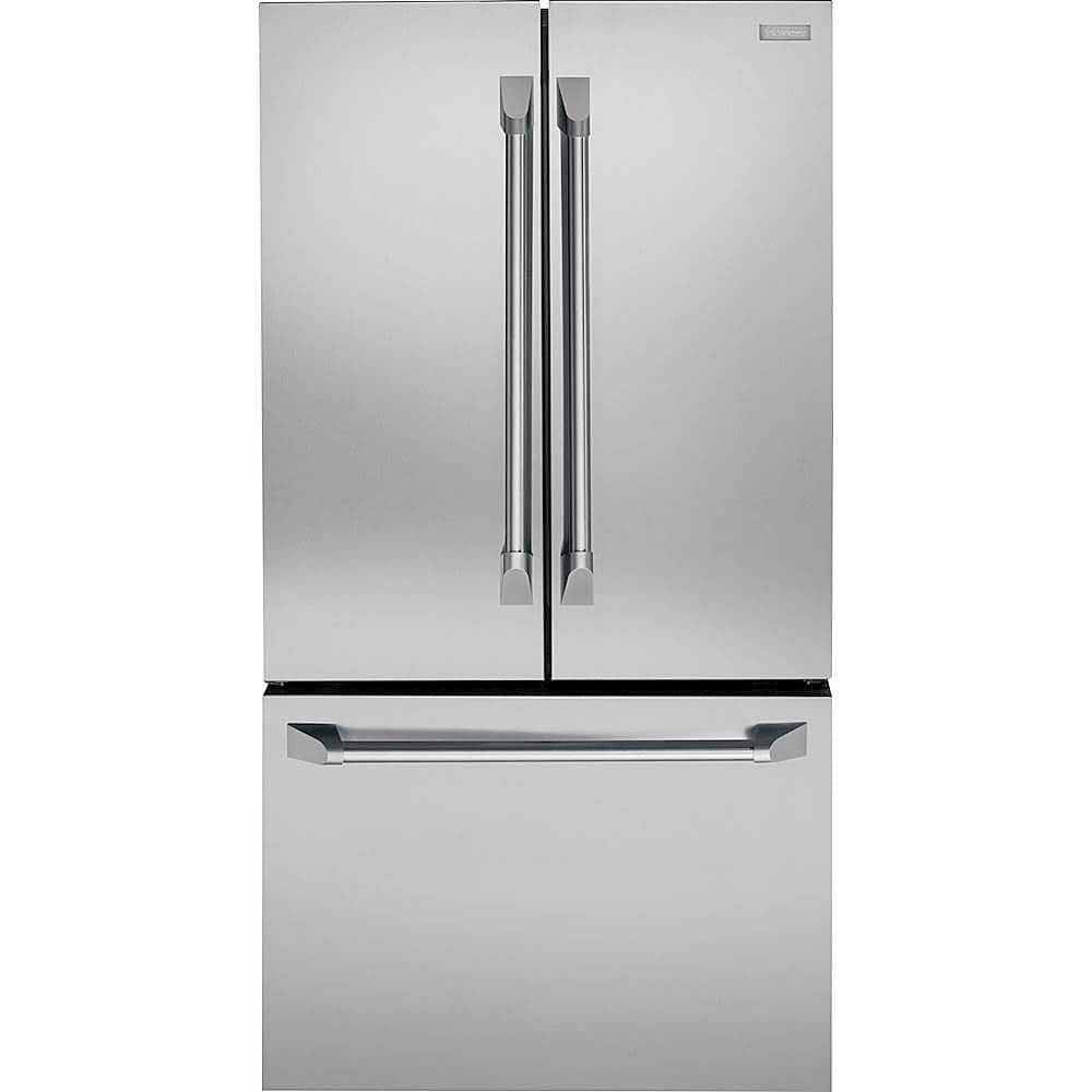 Monogram - 23.1 Cu. Ft. French Door Counter-Depth Refrigerator - Stainless steel - Front_Zoom