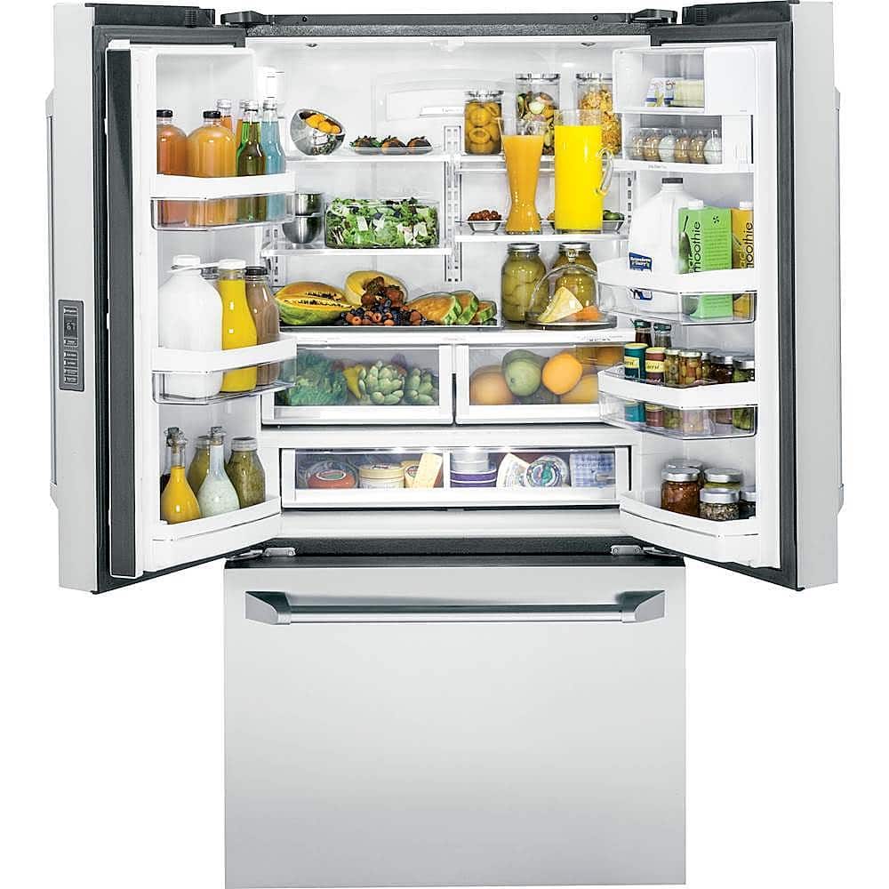 Monogram - 23.1 Cu. Ft. French Door Counter-Depth Refrigerator - Stainless steel - Alt_View_Standard_11