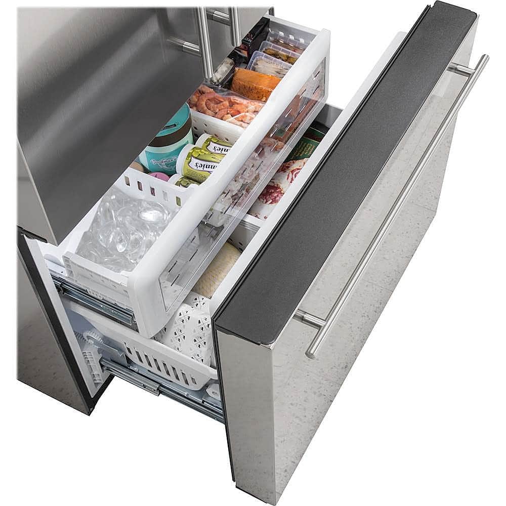 Monogram - 23.1 Cu. Ft. French Door Counter-Depth Refrigerator - Stainless steel - Alt_View_Standard_13