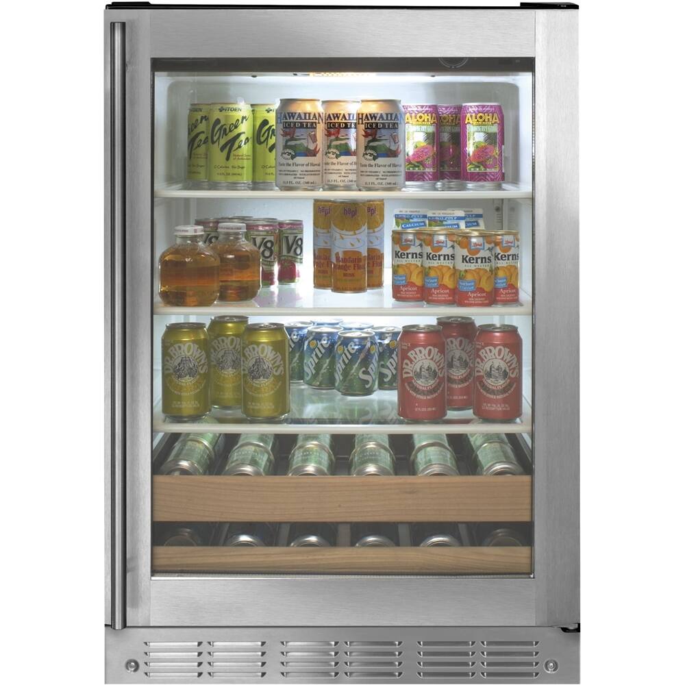 Monogram - 126-Can Beverage Cooler - Stainless steel - Front_Zoom