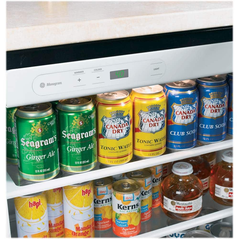 Monogram - 126-Can Beverage Cooler - Stainless steel - Alt_View_Standard_15