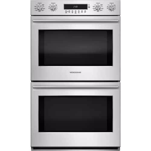 Monogram - 29.8" Built-In Double Electric Convection Wall Oven - Stainless steel - Front_Standard