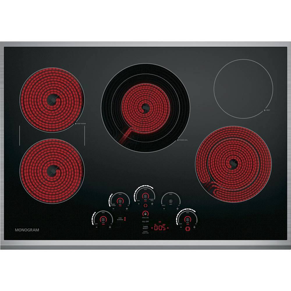 Monogram - 29.9" Electric Cooktop - Black/stainless steel - Alt_View_Standard_11