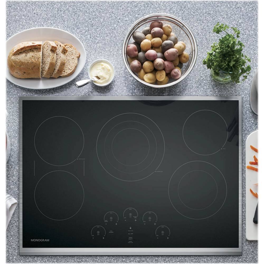 Monogram - 29.9" Electric Cooktop - Black/stainless steel - Alt_View_Standard_12