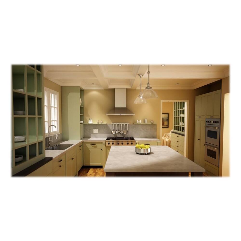 Zephyr - Essentials Europa Venezia 42" Convertible Range Hood - Stainless steel - Front_Zoom