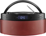 Insignia - CD Boombox with AM/FM Radio - Red/Black