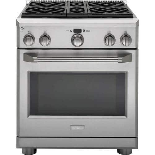 Monogram - 5.3 Cu. Ft. Self-Cleaning Freestanding Dual Fuel Convection Range - Stainless steel - Front_Standard