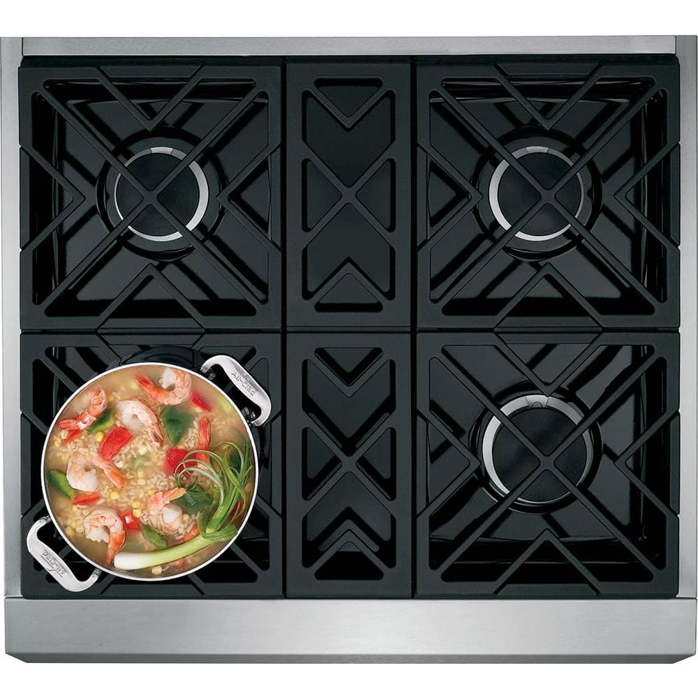 Monogram - 5.3 Cu. Ft. Self-Cleaning Freestanding Dual Fuel Convection Range - Stainless steel - Alt_View_Standard_13