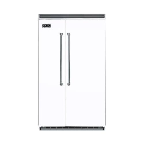 Viking - Professional 5 Series Quiet Cool 29.1 Cu. Ft. Side-by-Side Built-In Refrigerator - White - Front_Standard