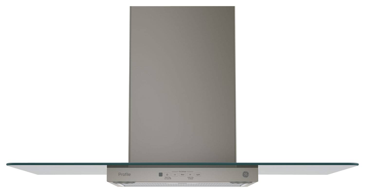 GE - Profile Series 36" Convertible Range Hood - Slate - Front_Standard