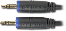 Dynex - 6' 3.5mm Stereo Extension Cable - Black