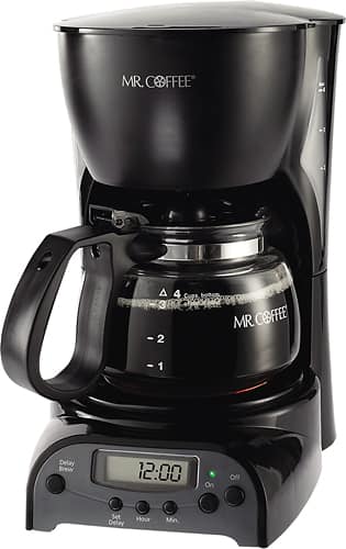 Mr. Coffee 4-Cup Programmable Coffee Maker, Black, DRX5-NP