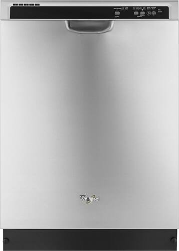 Whirlpool - 24" Tall Tub Built-In Dishwasher - Monochromatic Stainless Steel - Front_Standard
