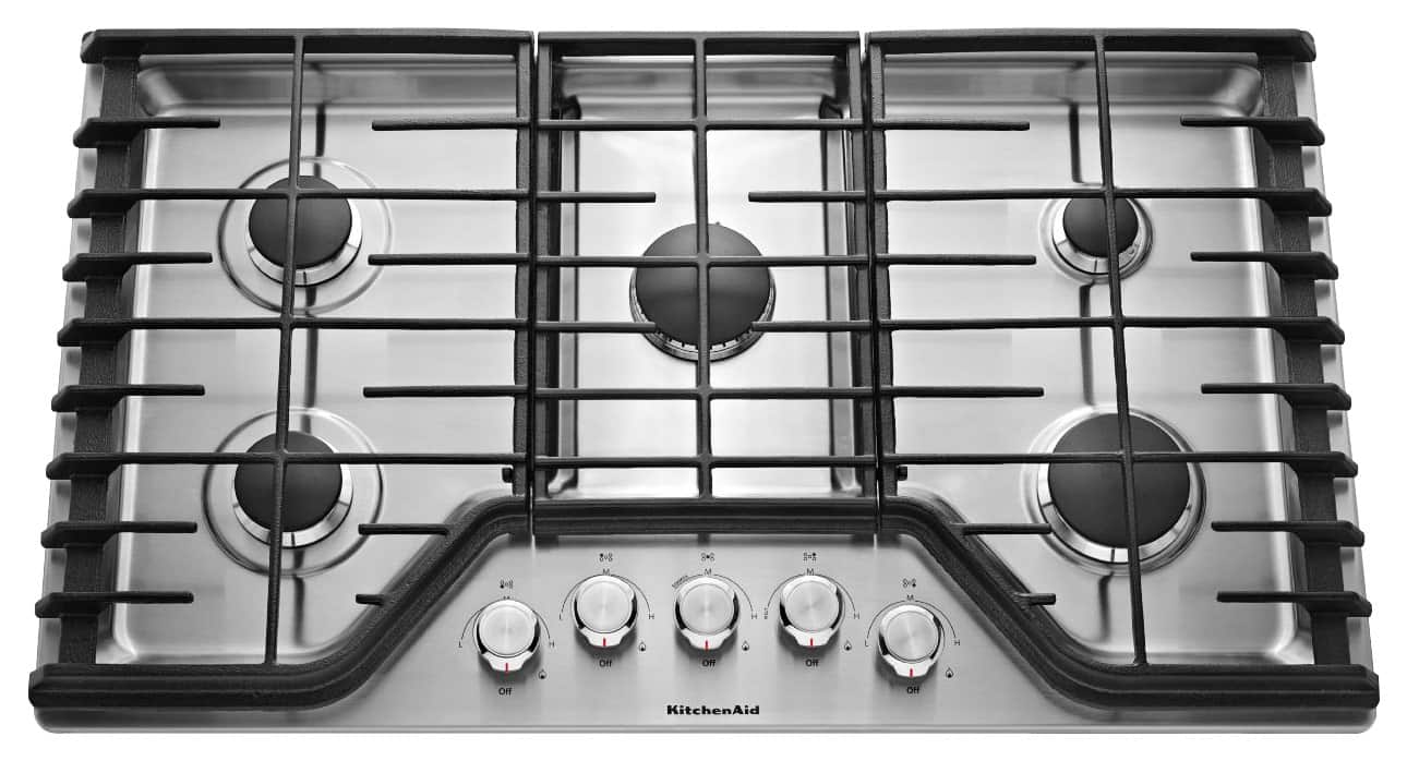 KitchenAid 36" BuiltIn Gas Cooktop Stainless steel at Pacific Sales