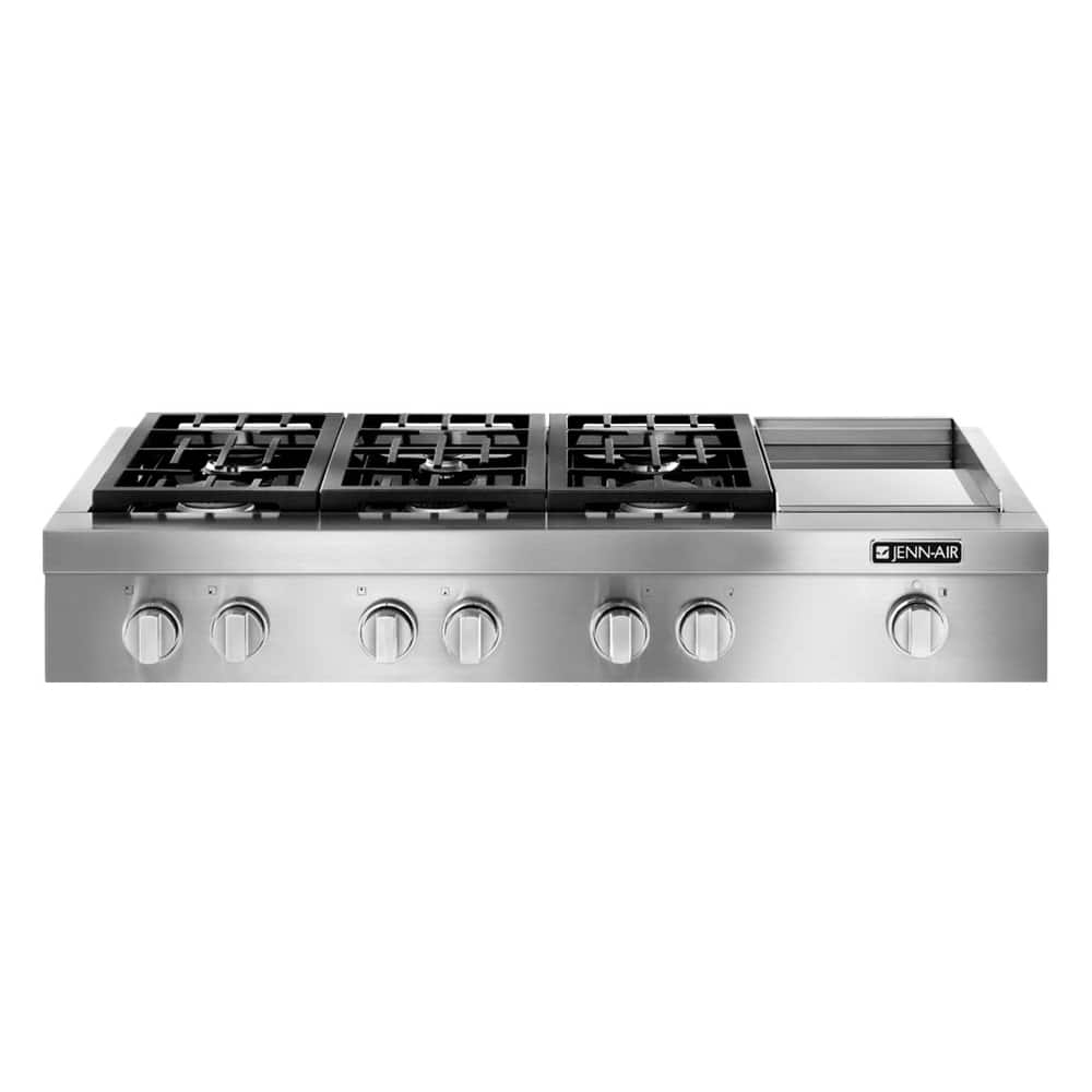 Jenn Air Pro Style 48 Gas Cooktop Stainless Steel At Pacific S Jenn Air Pro Style 48 Gas Cooktop Stainless Steel Front Zoom