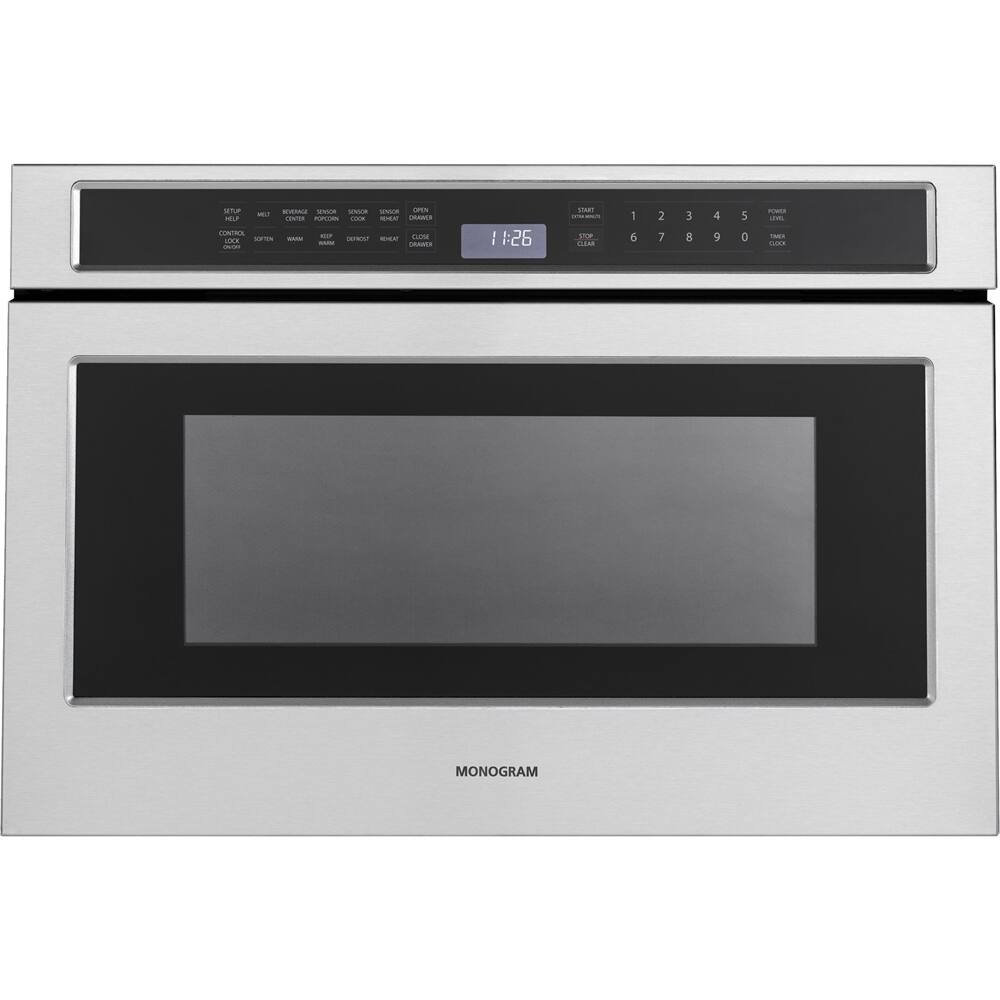Monogram - 1.2 Cu. Ft. Built-In Microwave - Stainless steel - Front_Standard
