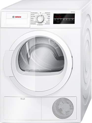 Bosch - 300 Series 4.0 Cu. Ft. 15-Cycle Compact Electric Dryer - White - Front_Standard