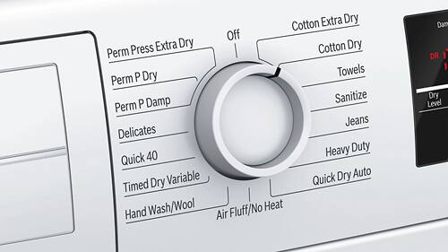Bosch - 300 Series 4.0 Cu. Ft. 15-Cycle Compact Electric Dryer - White - Alt_View_Standard_11