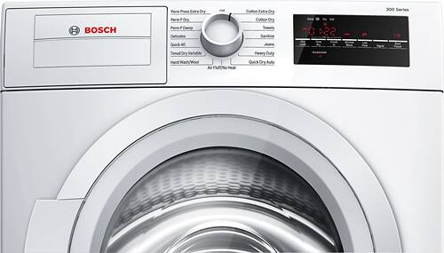 Bosch - 300 Series 4.0 Cu. Ft. 15-Cycle Compact Electric Dryer - White - Alt_View_Standard_2