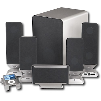 Insignia 5 1 Computer Speaker System 6 Piece Silver Insignia 5 1 Computer Speaker System 6 Piece Silver
