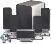 Insignia® - 5.1 Computer Speaker System (6-Piece) - Silver