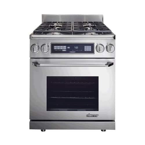 Dacor - 3.9 Cu. Ft. Self-Cleaning Slide-In Dual Fuel Convection Range - Stainless steel - Front_Standard