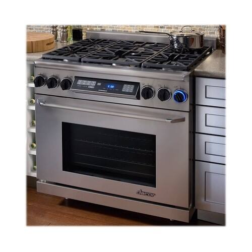 Dacor - 4.6 Cu. Ft. Self-Cleaning Freestanding Dual Fuel Convection Range - Stainless steel - Alt_View_Standard_11