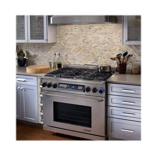 Dacor - 4.6 Cu. Ft. Self-Cleaning Freestanding Dual Fuel Convection Range - Stainless steel - Alt_View_Standard_12