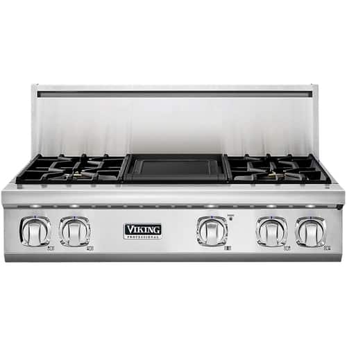 Viking - Professional 7 Series 36" Gas Cooktop - Stainless steel - Front_Standard