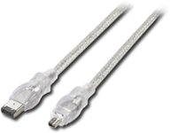 Dynex - 6.5' IEEE 1394 FireWire 6-Pin to 4-Pin Cable - Multi