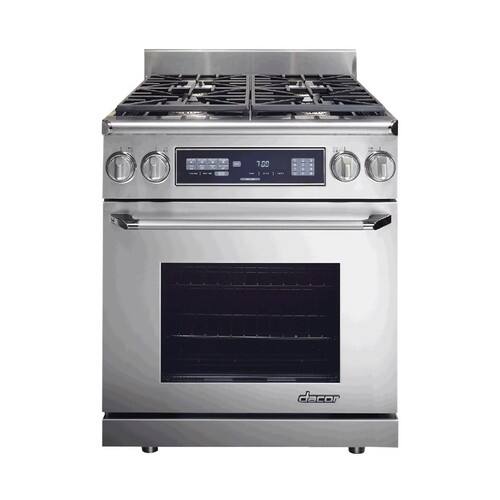 Dacor - 3.9 Cu. Ft. Self-Cleaning Slide-In Dual Fuel Convection Range - Stainless steel - Front_Standard