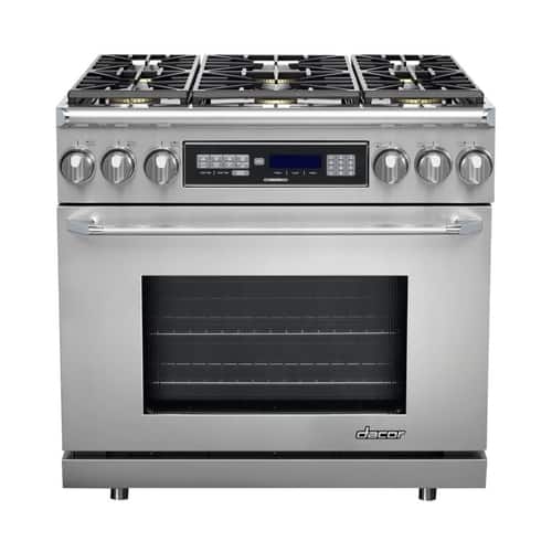 Dacor - 4.6 Cu. Ft. Self-Cleaning Freestanding Dual Fuel Convection Range - Stainless steel - Front_Standard