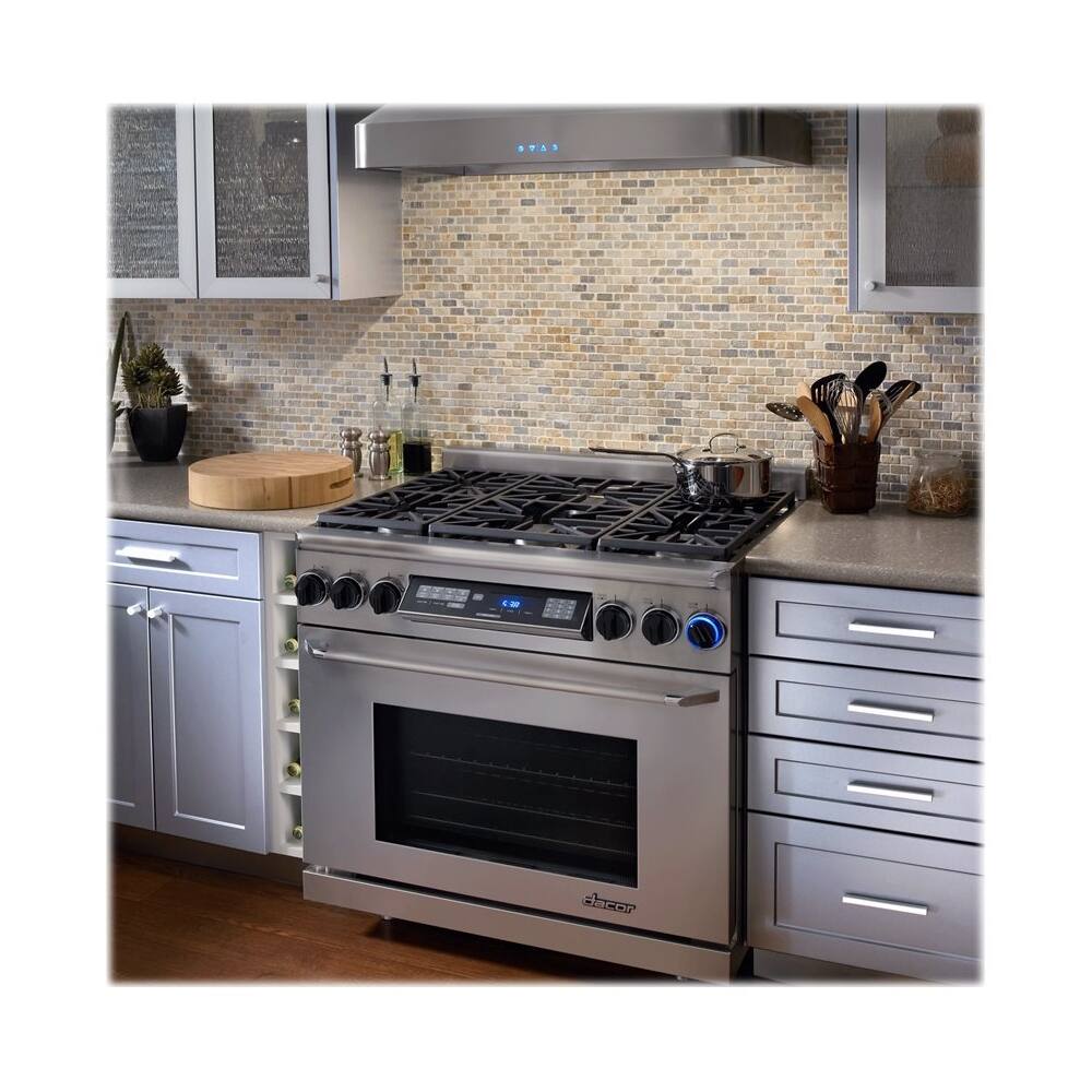 Dacor - 4.6 Cu. Ft. Self-Cleaning Freestanding Dual Fuel Convection Range - Stainless steel - Alt_View_Standard_12