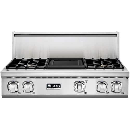 Viking - Professional 7 Series 36" Gas Cooktop - Stainless steel - Front_Standard