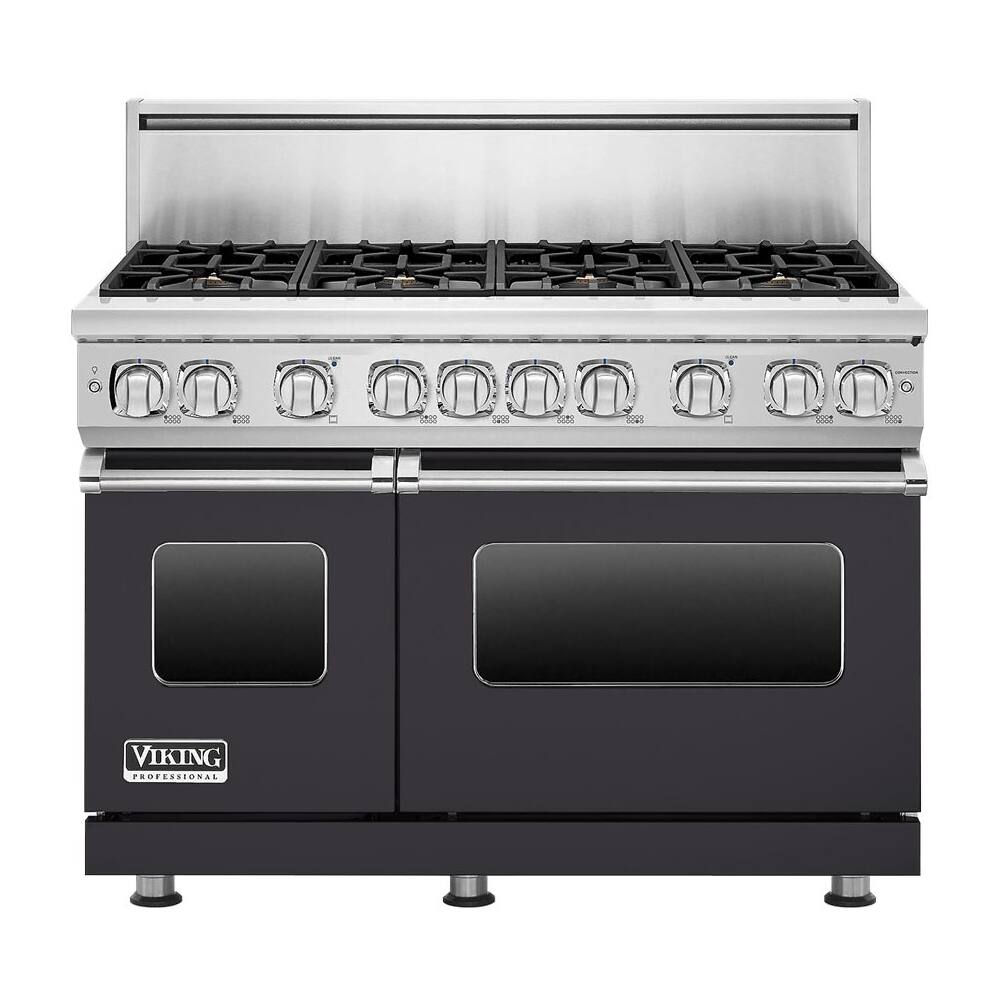 Viking - Freestanding Double Oven Gas Convection Range - Graphite gray - Front_Zoom
