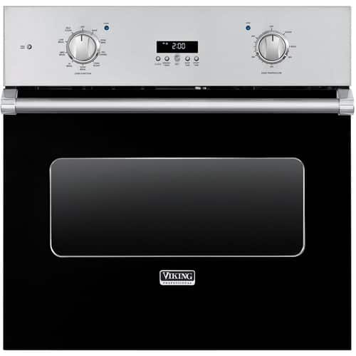 Viking - Professional 5 Series 29.9" Built-In Single Electric Convection Wall Oven - Black - Front_Standard
