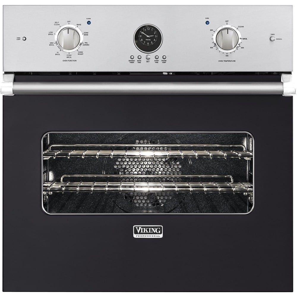 Viking - Professional 5 Series 26.5" Built-In Single Electric Convection Wall Oven - Graphite gray - Front_Zoom