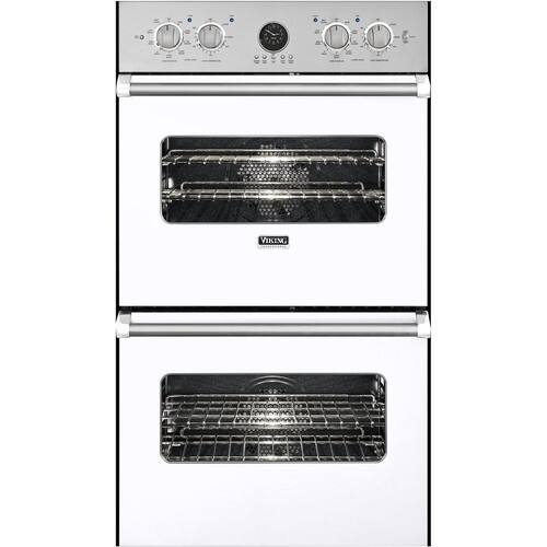 Viking - Professional 5 Series 26.5" Built-In Double Electric Convection Wall Oven - White - Front_Standard