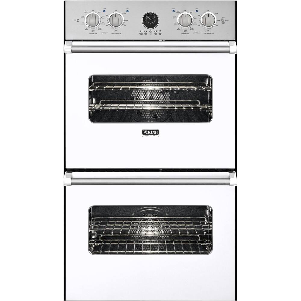 Viking - Professional 5 Series 26.5" Built-In Double Electric Convection Wall Oven - White - Front_Zoom