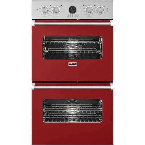 Viking - Professional 5 Series 29.5" Built-In Double Electric Convection Wall Oven - Apple red - Front_Standard