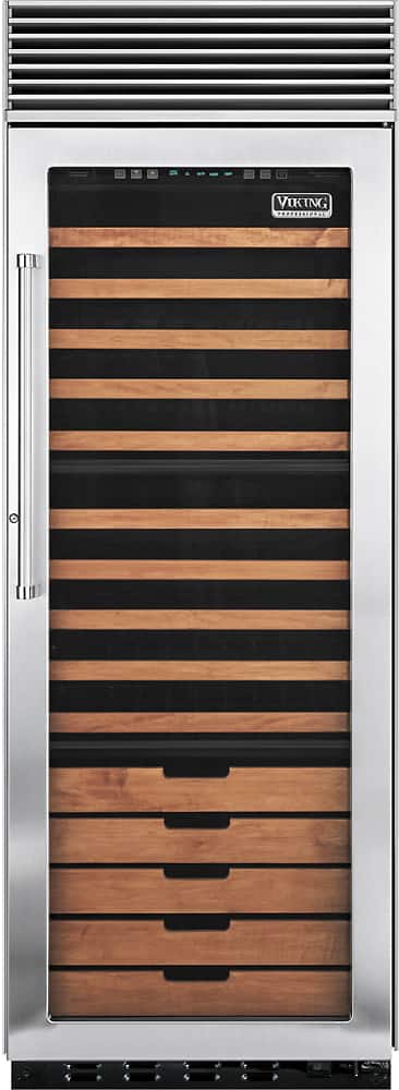 Viking - Professional 150-Bottle Wine Cooler - Stainless steel - Front_Zoom