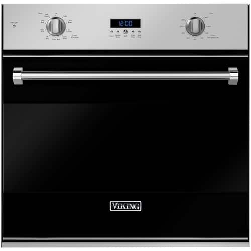 Viking - 3 Series 29.8" Built-In Single Electric Convection Wall Oven - Black - Front_Standard