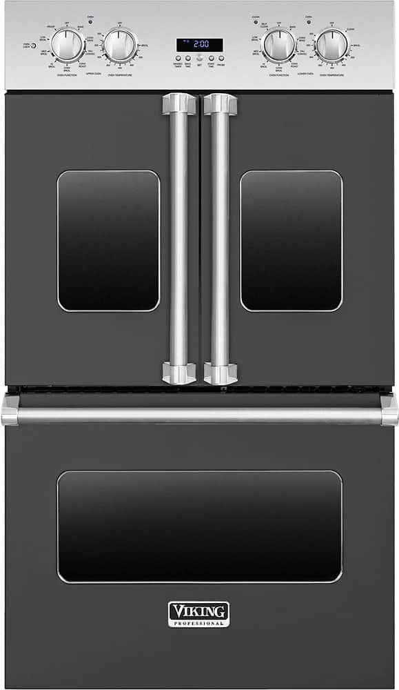 Viking - Professional 7 Series 29.5" Built-In Double Electric Convection Wall Oven - Graphite gray - Front_Zoom