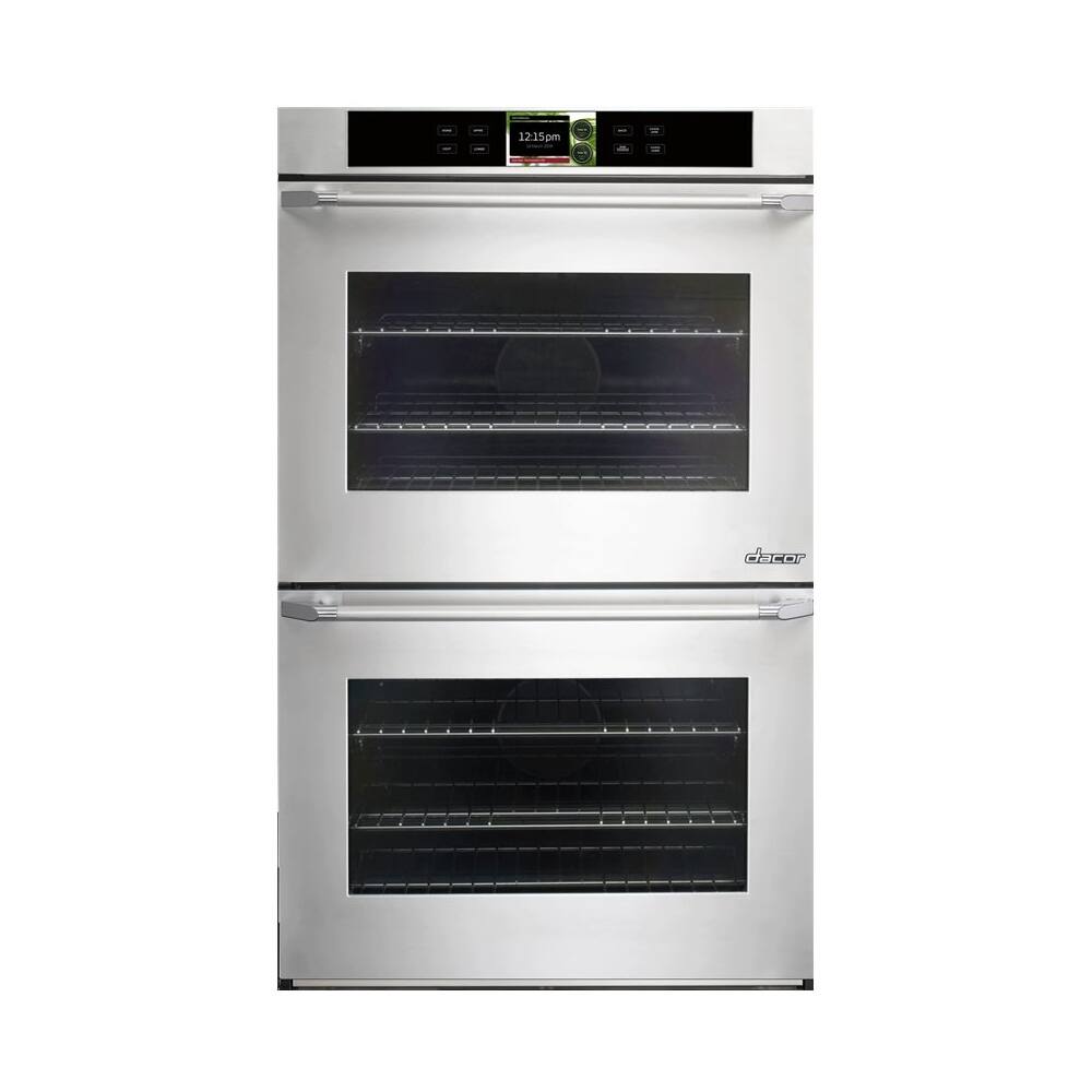Dacor - Discovery IQ 29.9" Built-In Double Electric Convection Wall Oven - Black - Front_Standard